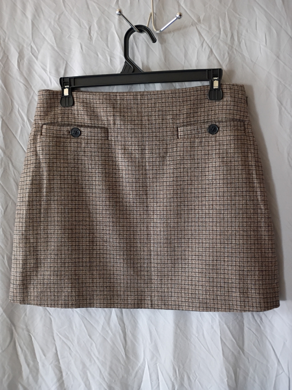 Madewell Wool-Blend Mini Skirt in Check